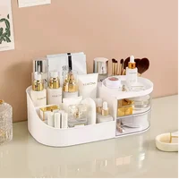 Chic Drawer-Style Cosmetic Organizer Portable Makeup Storage Box For Skincare, Lipstick & More Desktop Storage Stationery Box 1