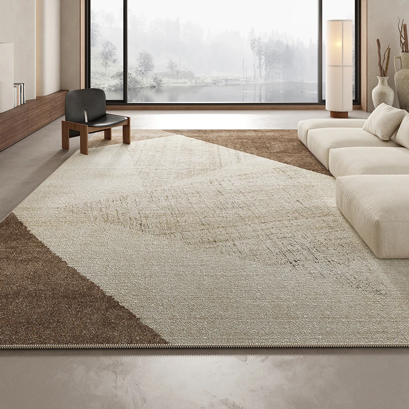 

Home Washable Carpet Japanese Style Bedroom Decor Geometric Floor Mat Minimalist Lounge Rug Thickened Carpets for Living Room