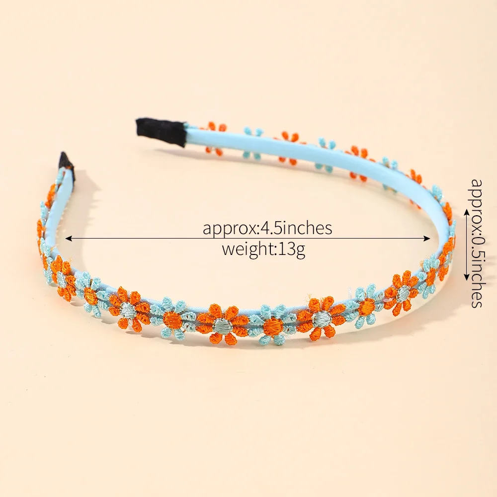 Ins Daisy Colorful Hair Hoop Girl Delicate Broken Bangs HairBand Children Daily Party Dress Up Hair Accessories Gift 4