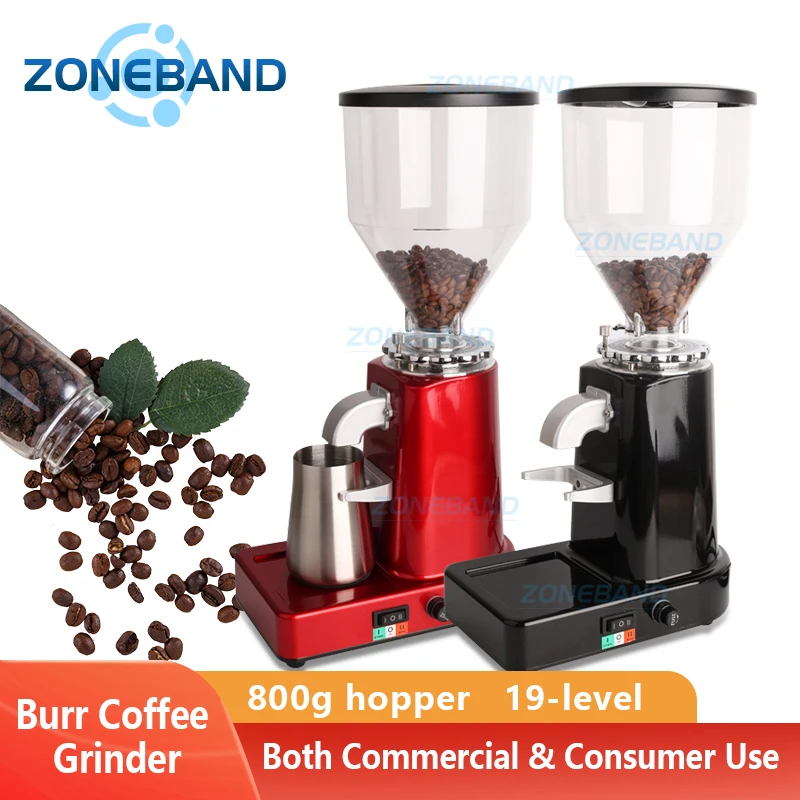 

Electric Portable Coffee Grinder Bean Spice Mill 19-level Regulation Fine Medium Coarse Ground for Espresso Home Kitchen Cafe