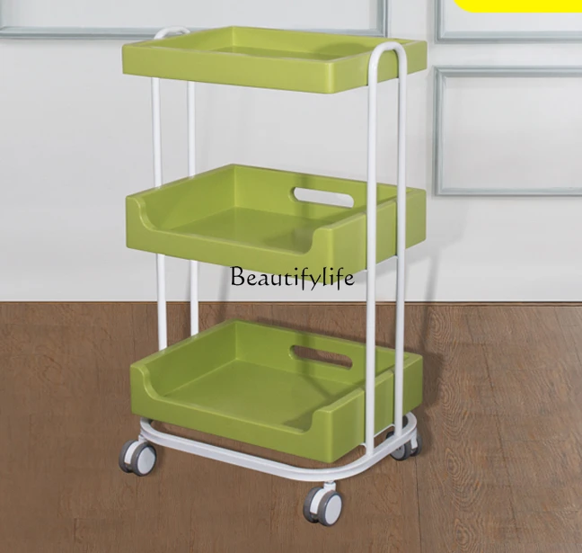 

Beauty Trolley Solid Wood Storage Trolley Rack Beauty Salon Products Instrument Tools