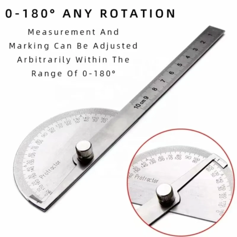 Protractor Angle Ruler Dividing Gauge Angle Ruler 180 Degree Semi Circular Carpenter Angle Ruler 14cm 1PC 6