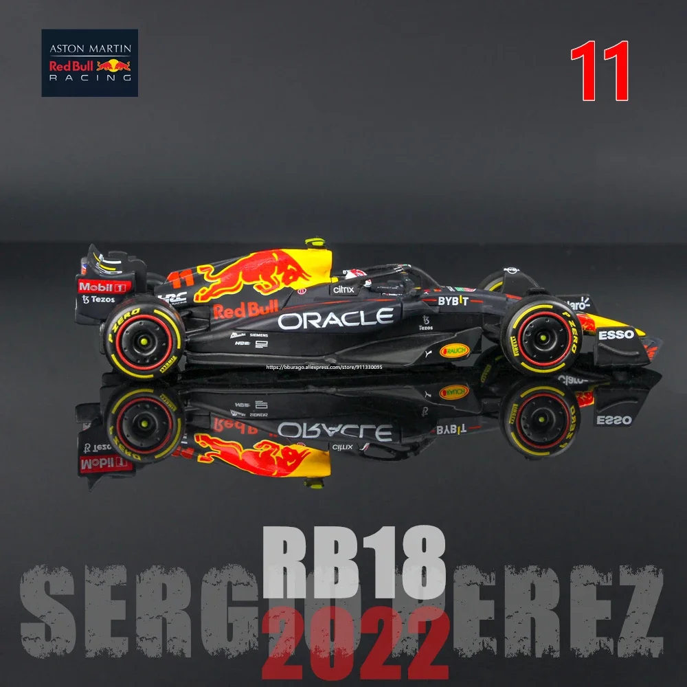 Bburago 1:43 2022 F1 Red Bull Racing Rb18 1 # Verpunpen 11 # Perez Racing Model Simulation Car Model Alloy Car Toy Collection