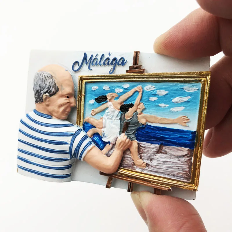  3D Picasso Malaga Spanien Kühlschrankmagnet Reise