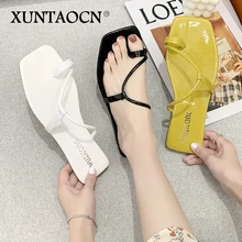

Women Summer Slippers Female Outdoor Fashion Flat Slides Euro and American Tide Rubber Soled Ladies Non-slip Slippers Selling