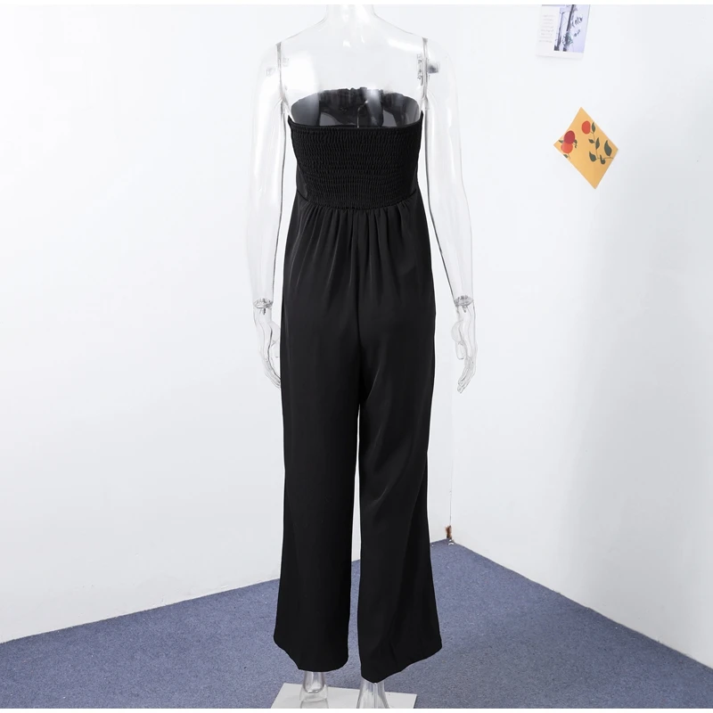 black Backless Jumpsuit for women