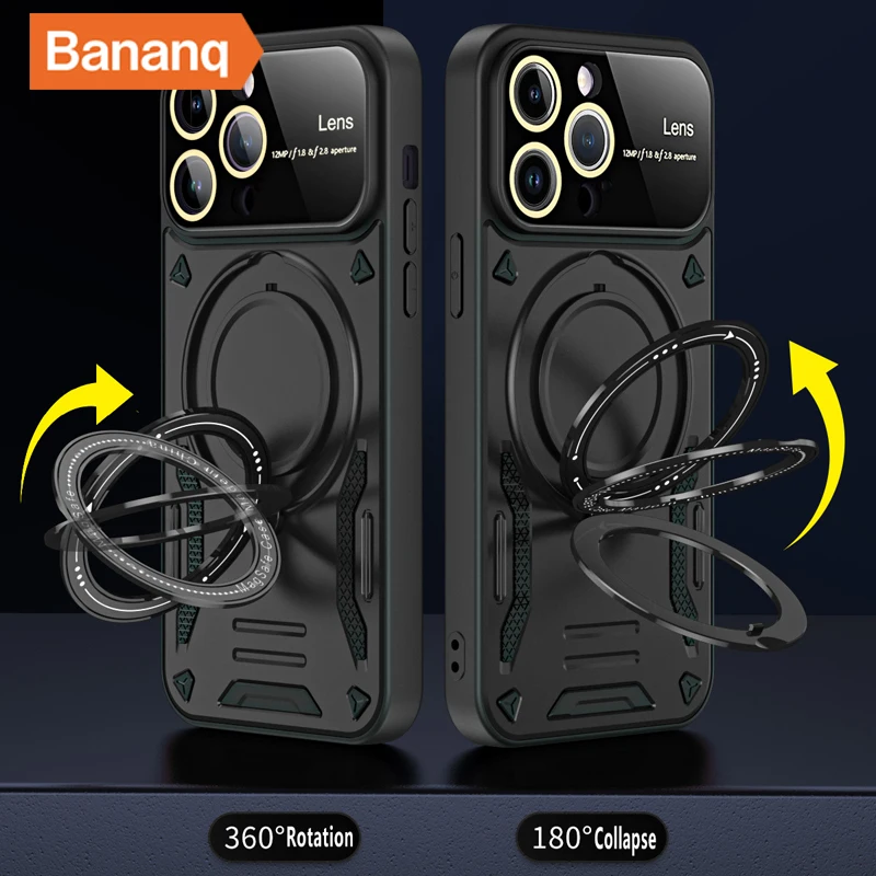 Bananq Magnetic Ring Stand Case For Motorola G84 G60 G53 G32 G22 4G G14 G13 E22 E22i E20 E13 Wireless Charging Phone_voghion.com