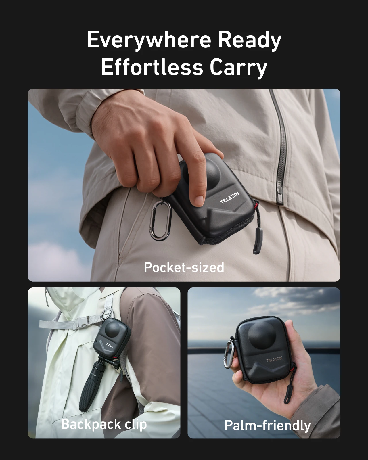 Mini Protection Bag Brushed Half Open Quick Release Carrying Case Storage Bag Fo