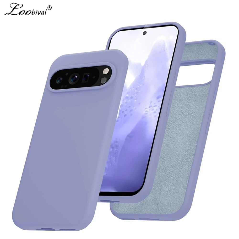 Luxury Liquid Silicone Shockproof Case - Matte Skin Feel, Solid Color, Slim & Soft Design