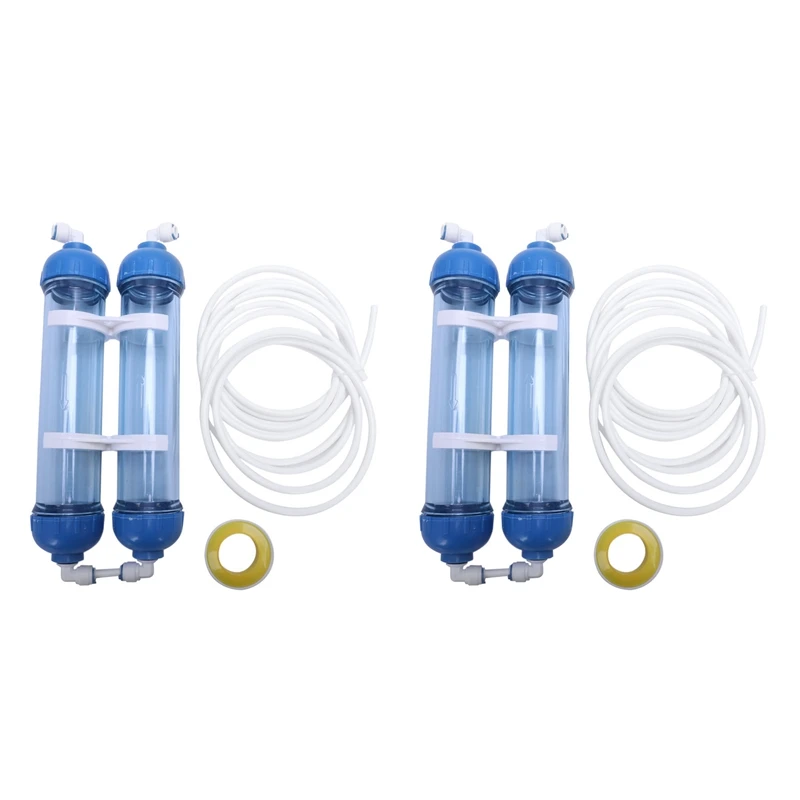 

4Pcs T33 Cartridge Housing Diy T33 Shell Filter Bottle 8Pcs Fittings Water Purifier For Reverse Osmosis System