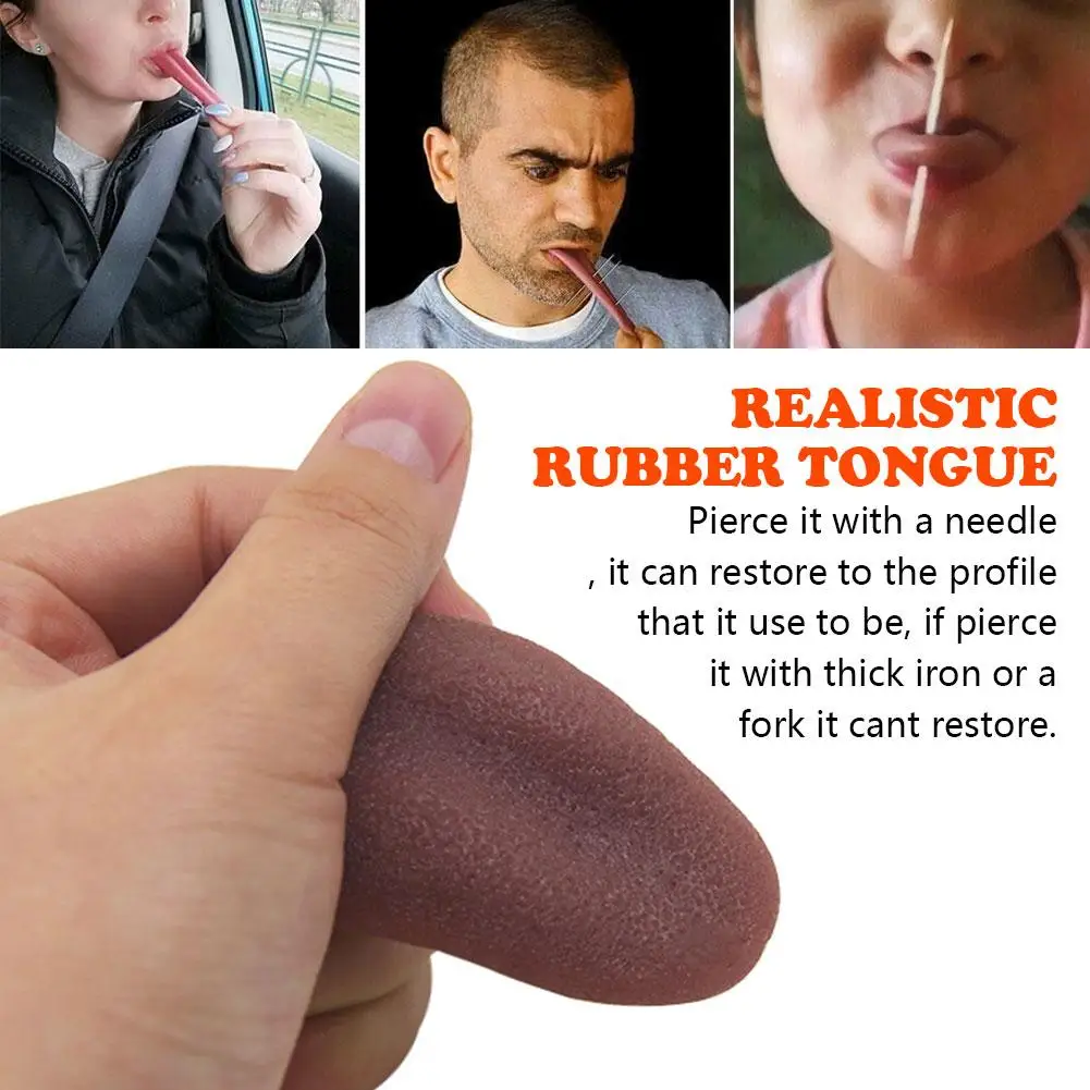 

Realistic Rubber Tongue Horrible Tongue Prank Magic Toys Decompression Prop Tongue Tricks False Horrific Twist Prop Hallowe R7V2