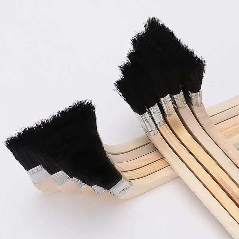 Wood handle brush Universal boar bristle brush Pen for Barbecue BBQ Oil Painting paint chip chalk gap dust remover cleaning tool