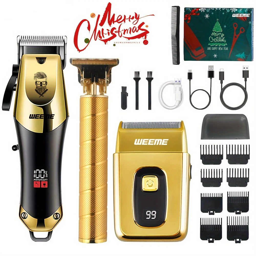 USB rechargeable Barber T-type blade trimmer and reciprocator razor fashion father husband son friends the perfect Christmas gif 4