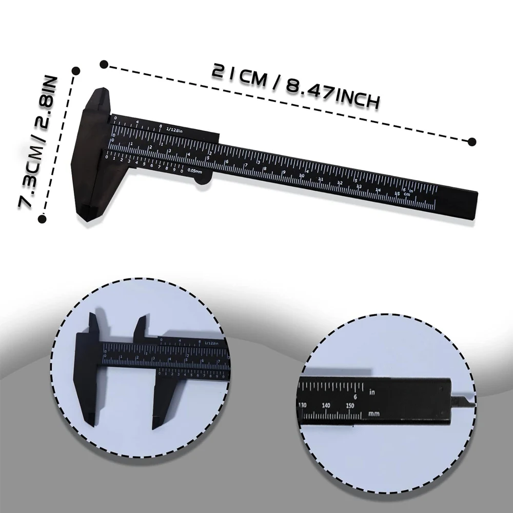 150mm Eyebrow Measuring Ruler Brow Mapping Vernier Caliper Double Scale Plastic Ruler for Eyebrow Tattoo Brow Makeup Tool 6