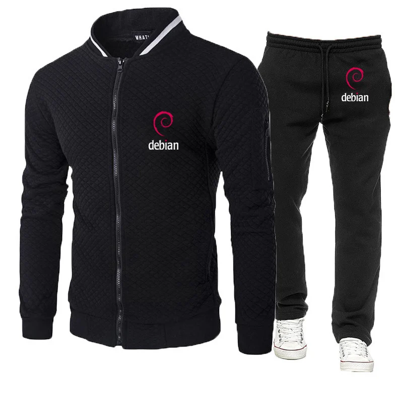 Debian Mens Running Jacket Training Sportswear Set