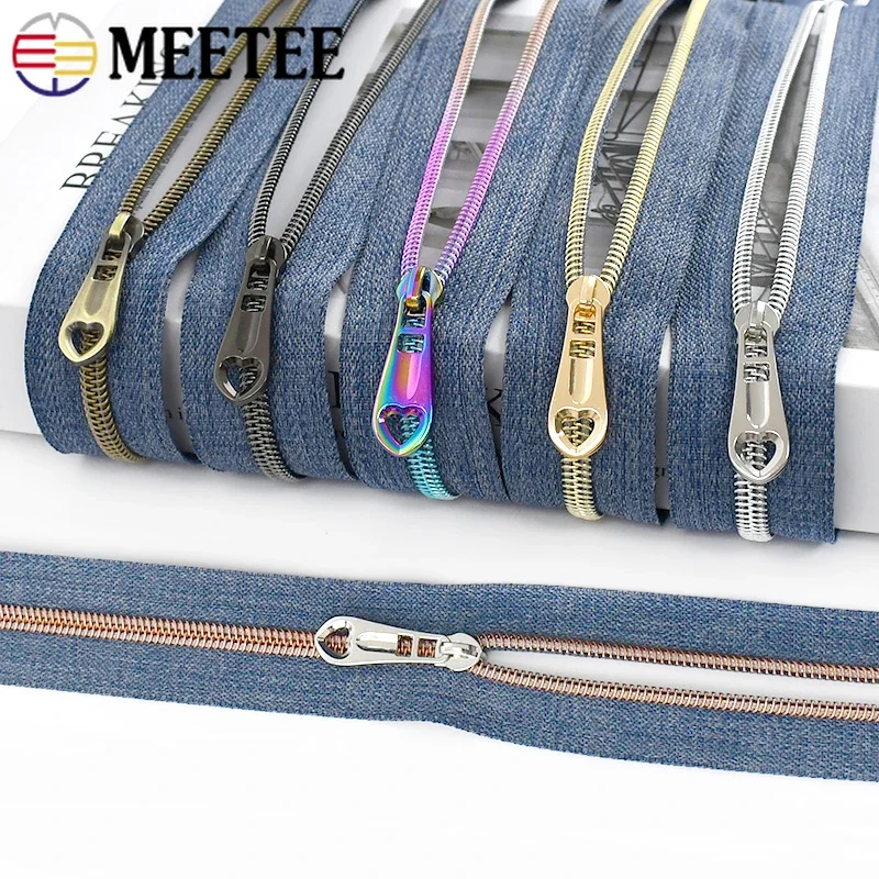 1-5미터 5    바느질 가방 용 지퍼 테이프 나일론 지퍼 슬라이더 플라스틱 우편 당겨 교체 지퍼 헤드 수리 키트 DIY 액세서리