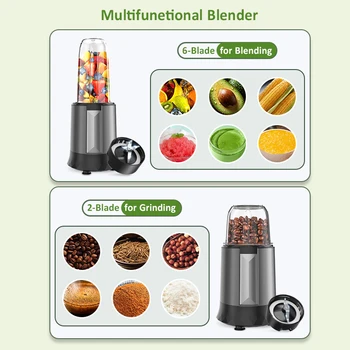 Smoothie Blender, 1300 W Upgraded compact personal blender for shakes and smoothies, juices, frozen drinks, sauces and more! 4