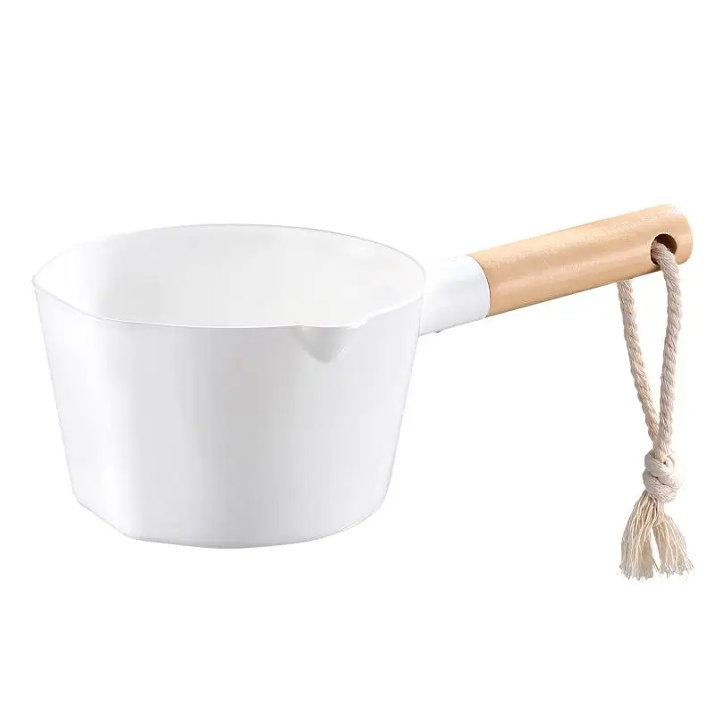 Description Picture 2 of itemHemoton Water Ladle Long Wooden Handle Water Scoop Bath Ladle Dipper for Home Kitchen Bathroom