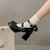 Summer Women Pumps Butterfly-knot Solid Casual Shoes With Party High Heels For Female Lolita Shoes Retro Shoes size 35-39 2