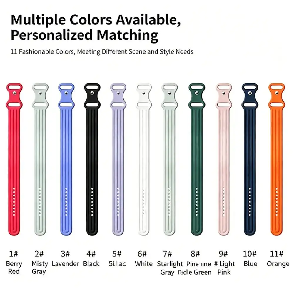 Silicone Loop Sports Watch Strap - Durable Rubber Bracelet Band Wristband Accessory