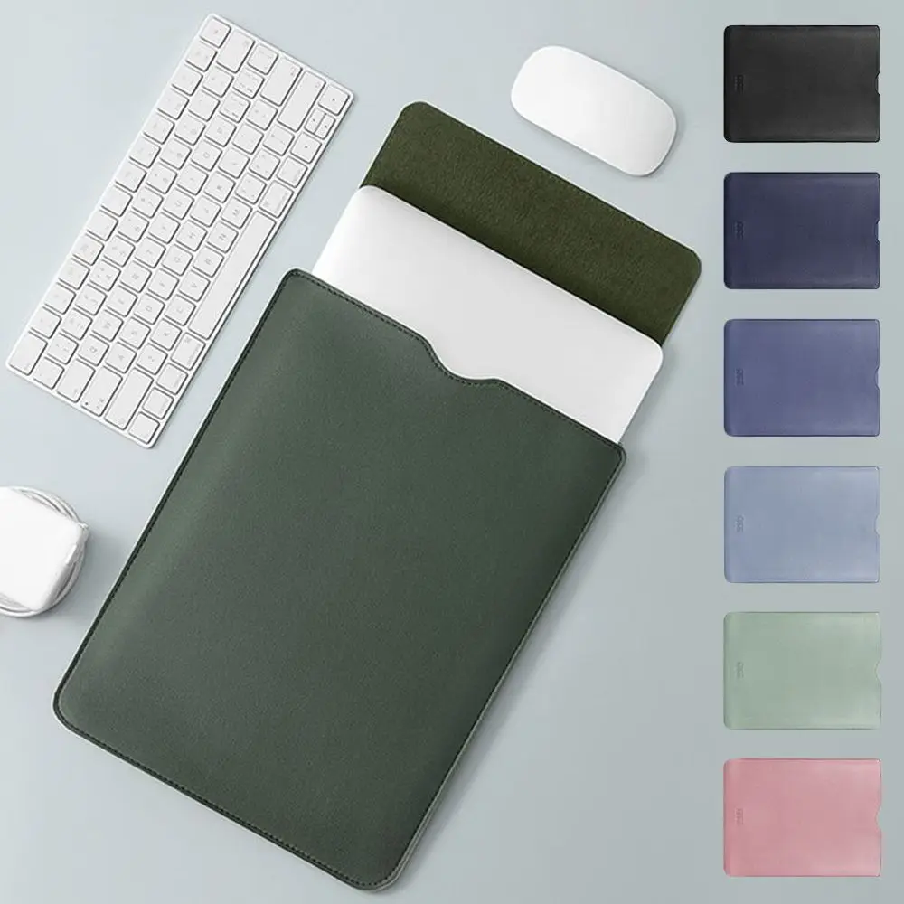Soft pu Leather Laptop Sleeve para Macbook Air Pro 13 15 13.3 Notebook Tablet Case hp Dell Lenovo Macbook
