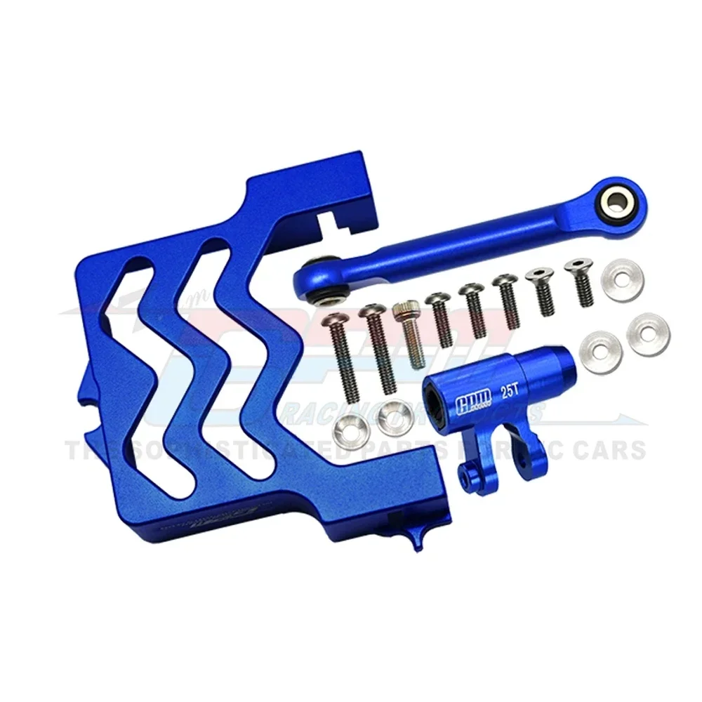 GPM 금속 합금 스티어링 서보 마운트 지원 ??+ Traxxas 1/5 X-MAXX 6S 8S 4WD 몬스터 트럭 RC 자동차 업그레이드 부품 용 25T 서보 암