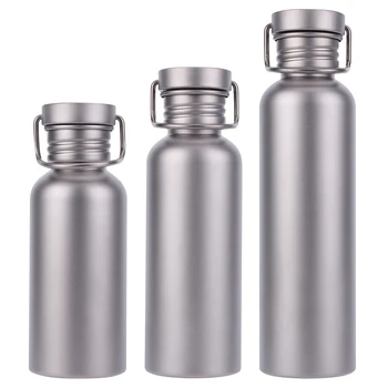 500/600/750ml Titanium Water Bottle with Lid Lightweight Drinking Bottle Leak-Proof Ultralight Water Bottle for Outdoor Picnic 1
