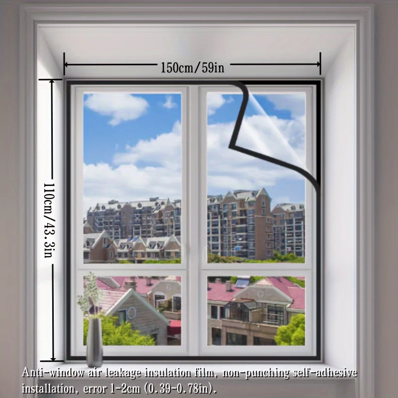 Clear Winter Window Thickened Plastic Windproof Warm Anti Cold Curtain Thermal Insulated for Bedroom