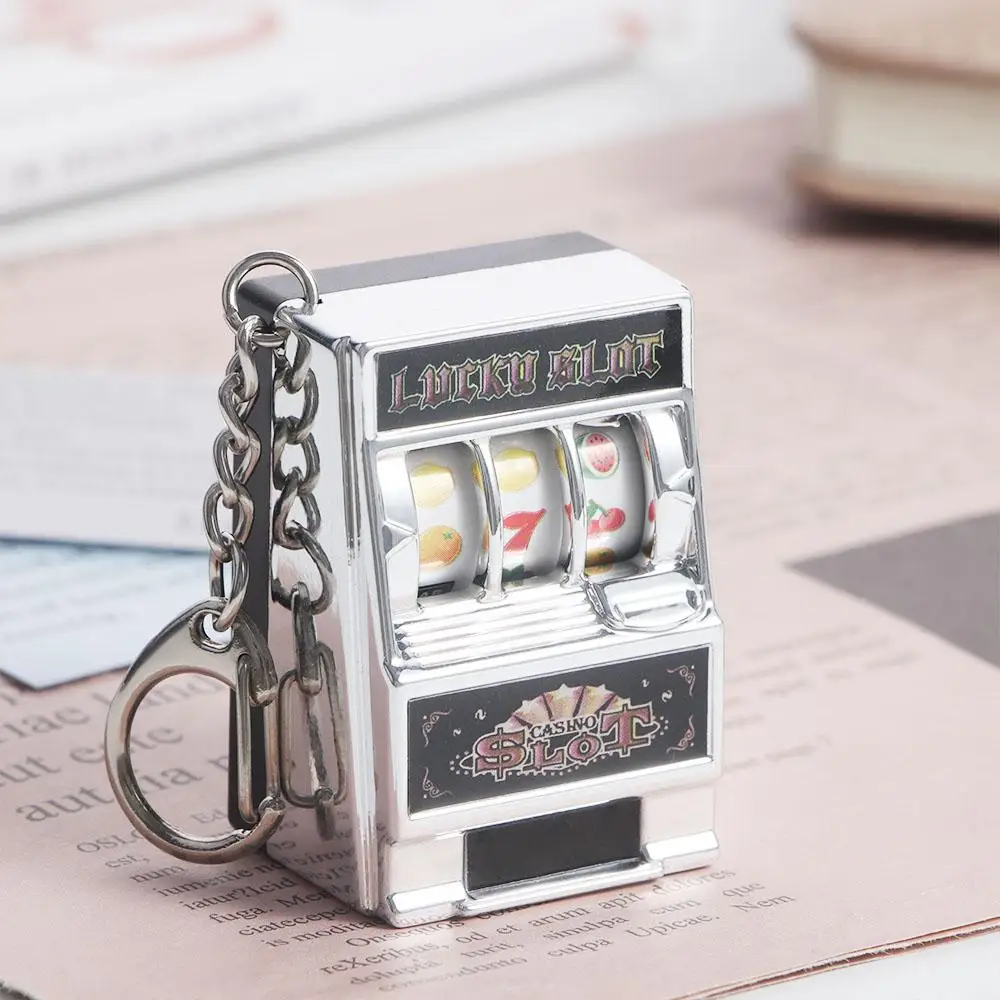 Toys for Children Funny Games Educational Toy Fruit Machine Lucky Jackpot Keyrings Safe Machine Slot Machine Key Chains