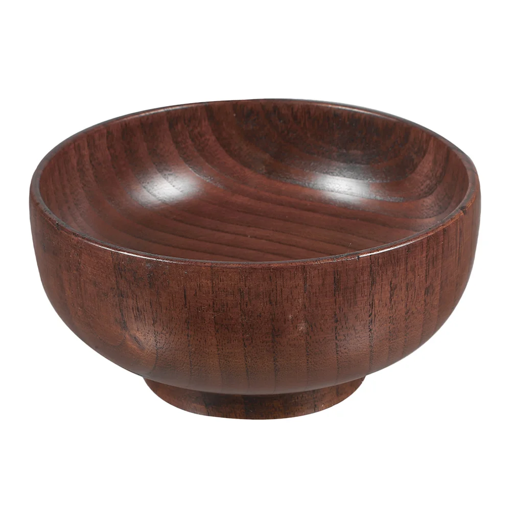 

Wooden Salad Bowl Food-grade Wooden Serving Bowl Portable Wooden Fruit Bowl