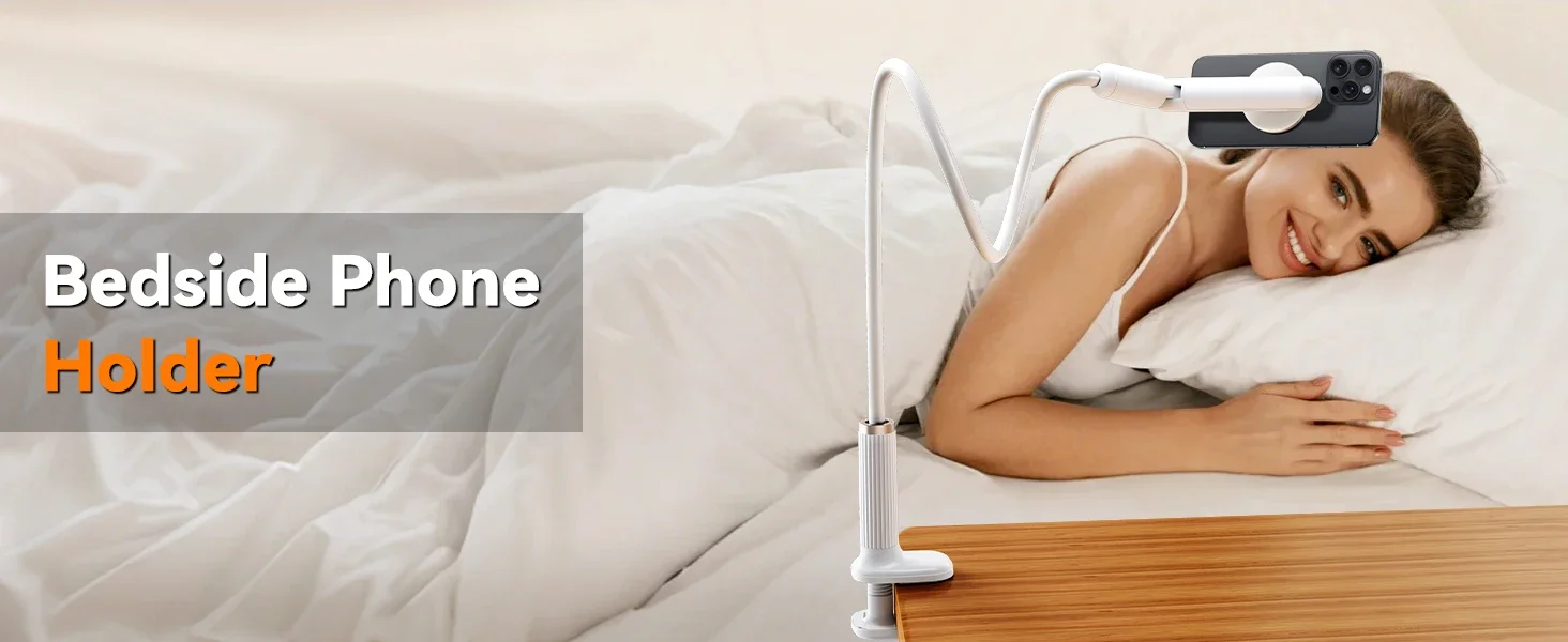 Flexible Gooseneck Phone Holder For Bed And Desk Clamp Mount_voghion.com