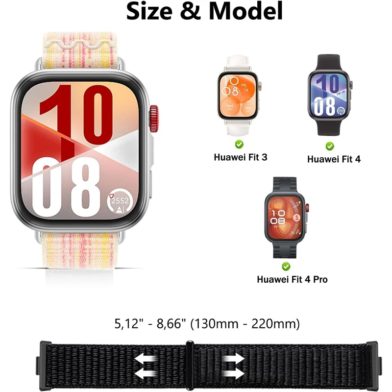 รูปสินค้า สายรัดนาฬิกาไนลอน ระบายอากาศดี ใส่สบาย สำหรับ Huawei Fit 4/5