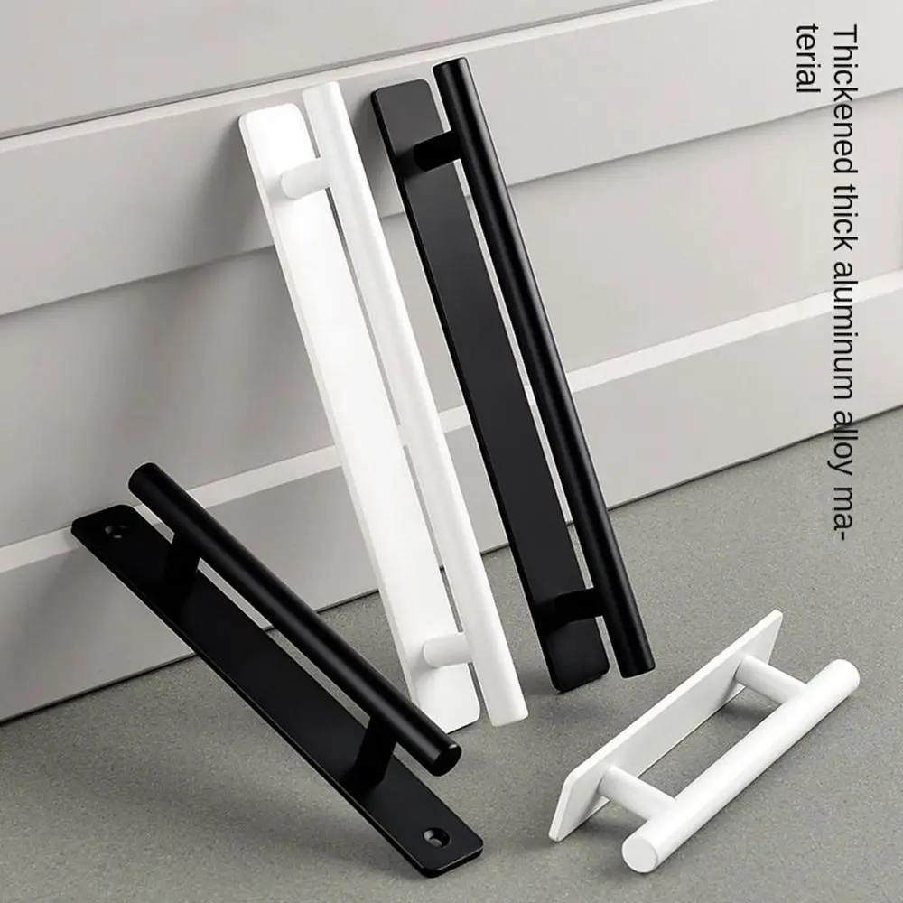 มือจับประตูอลูมิเนียมอัลลอยด์ใหม่ลูกบิดประตูแบบมีกาวในตัวอุปกรณ์ประตูแบบมัลติฟังก์ชั่น 1