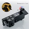 Digital Shower Set with 12 Inch ABS Rain Shower Head Brass Bathtub Mixer Tap Matte Black Thermostatic Bath Shower System Faucets 5