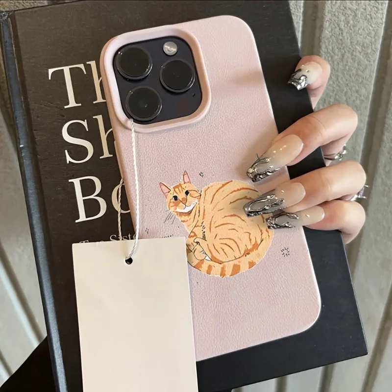 Charming Fat Orange Cat Pattern Soft Silicone Phone Case Cover