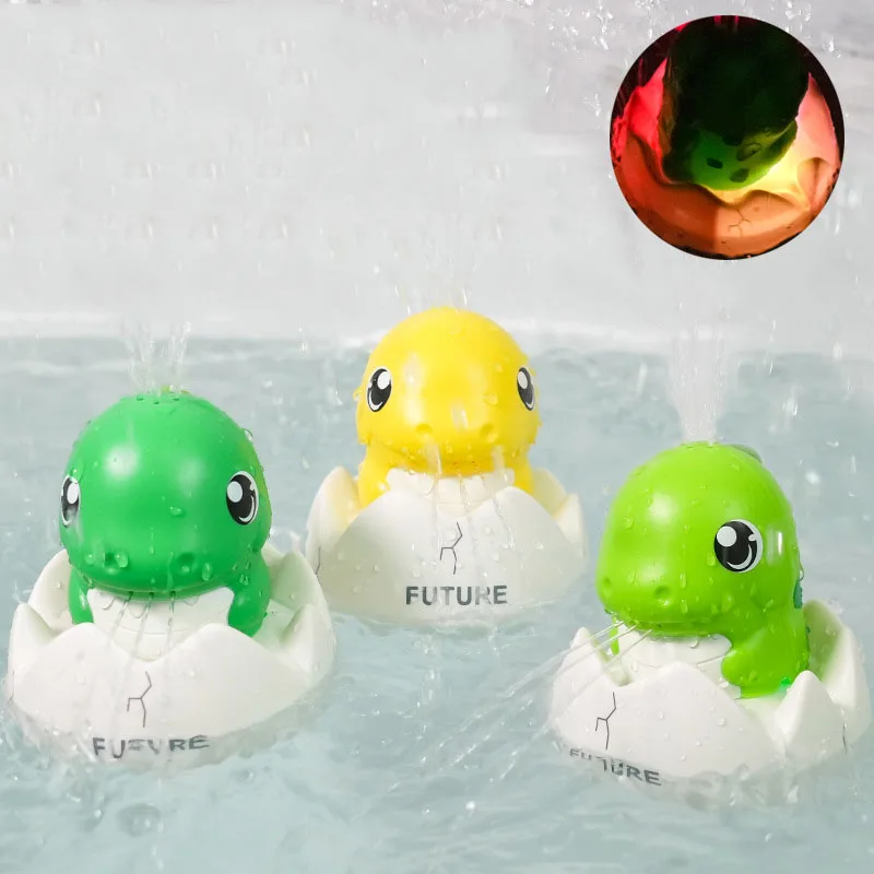 

Baby Bath Toys Fun Dinosaur Bath Toys Automatic Water Spray Bath Toys for Infant 6-12 Months Light Up Sprinkler Bathtub Pool Toy