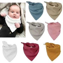Children's Gauze Pure Cotton Triangle Scarf European and American Saliva Towel  Baby Bib