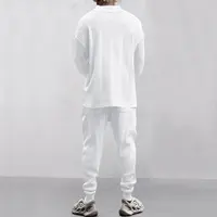 2024 New autumn Men's Set Loose Casual Sports Suit High-quality Jacquard V-neck Long-sleeved trousers Two-piece Men's Clothing 2