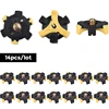 14pcs Golf Shoe Spike Sports Spike Screw Golf Shoe Spikes Replacements Metal Thread Spikes Cleats Fits Most Sports Shoes Yellow 6