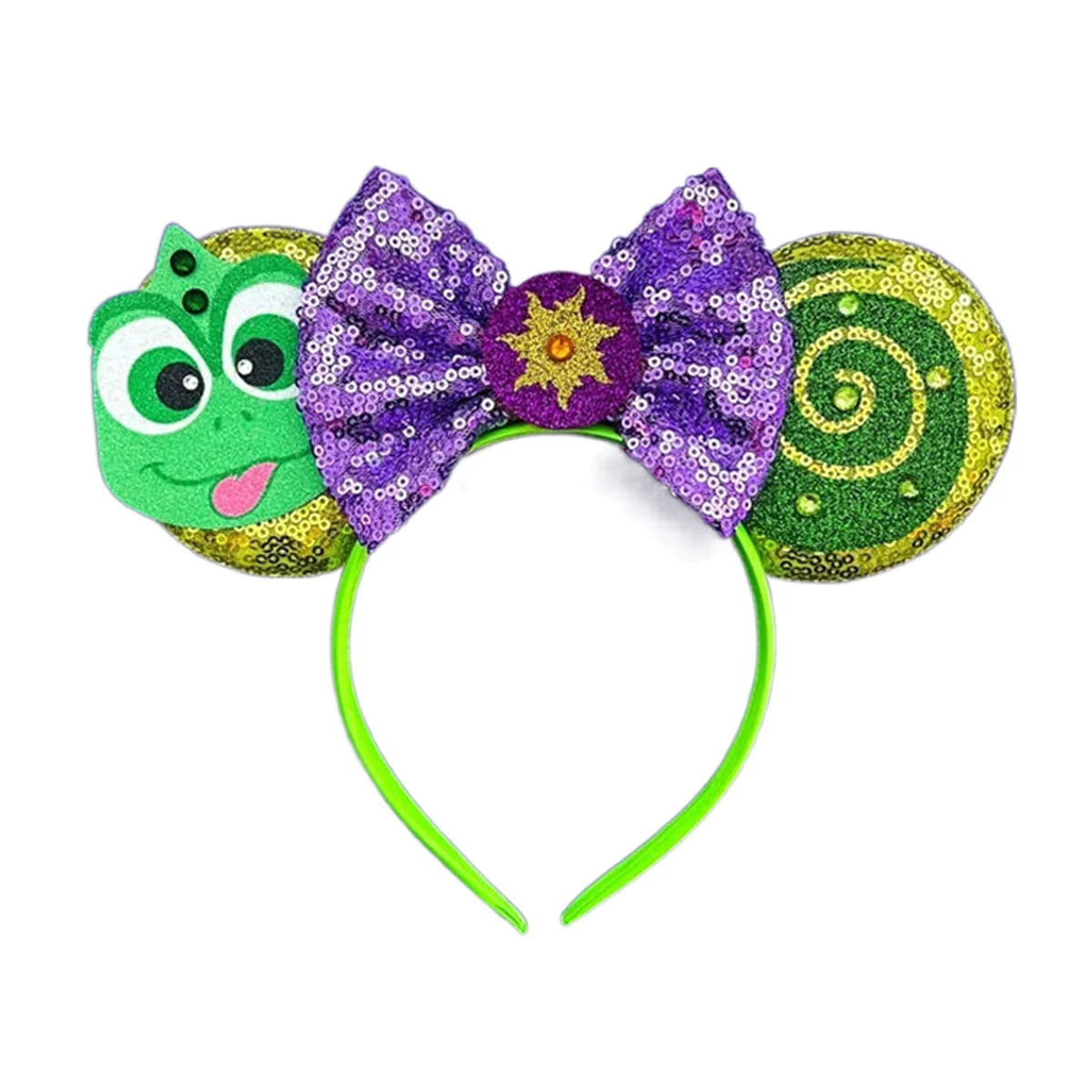 Mickey Mouse Princess Headband Ears Rapunzel Hair Band Sequin Bow Headwear For Kids Women Girls hair bands hair accessories hair headband accessories cosplay accessories