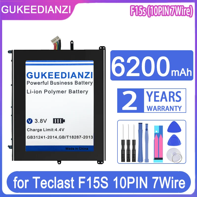 Gukeedianzi Batteria 28168243P 30154200P 6200Mah Per Teclast F15S Utl-2778180-2S Utl-2978180-2S Utl-3078180-2S 10Pin 7 Fili