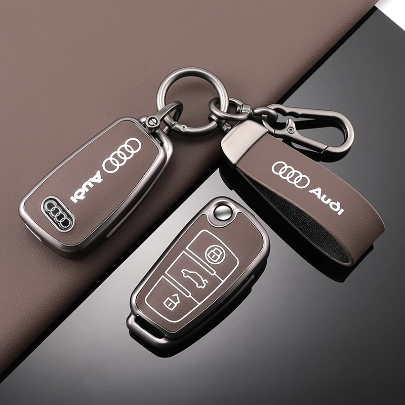 TPU Car Smart Remote Flip Key Case Cover Protection Shell For Audi A1 A3 A6 A6L Q2 Q3 Q7 TTS R8 S6 RS3 Auto Keychain Accessories key case cover,key case,flip key fob shell,car key shell