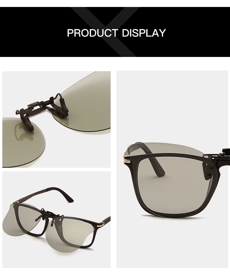 DOHOHDO Polarized Sunglasses Men Clip On Sunglasses Eyewear Accessories Photochromic Driving Goggles Women Cat Eye_voghion.com