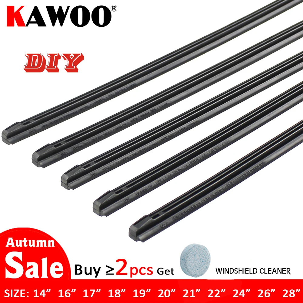 Voertuigwisser 4 Stuks Auto Voertuig Insert Rubber/Silicon Refill