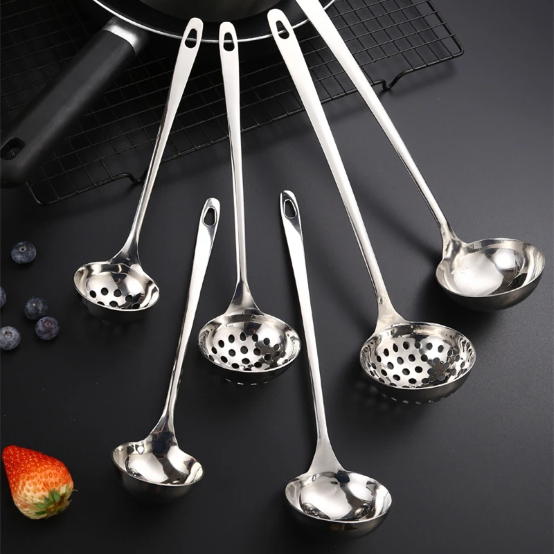 Japanese Soup Ladle Long Handle Spoons Stainless Steel Tablespoons Home