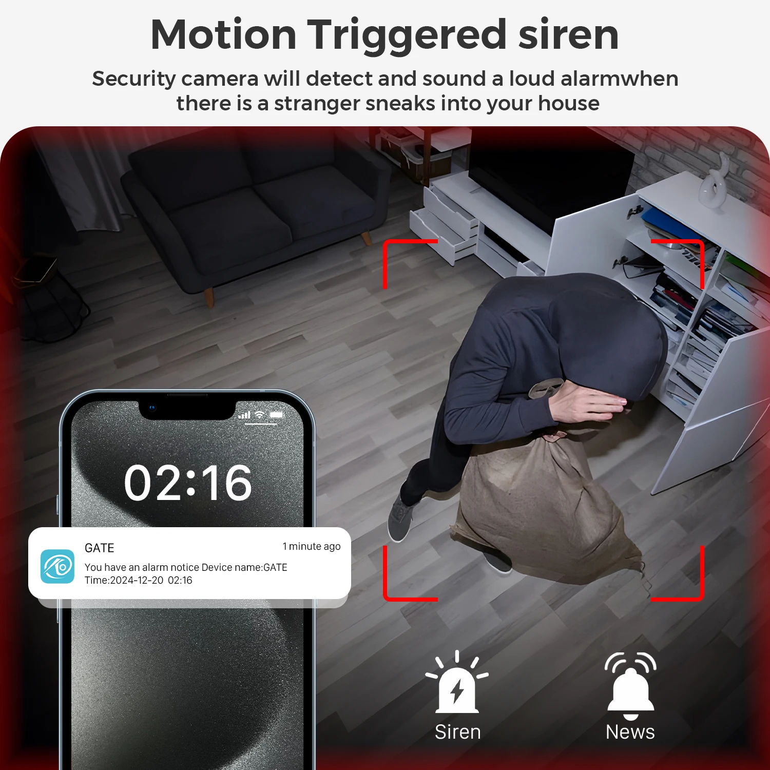 O-Kam pro 5MP Mini Wifi IP Camera with 2400mAh Rechargeable Battery Indoor Human Detection 5X Zoom Surveillance IP PTZ Camera 5