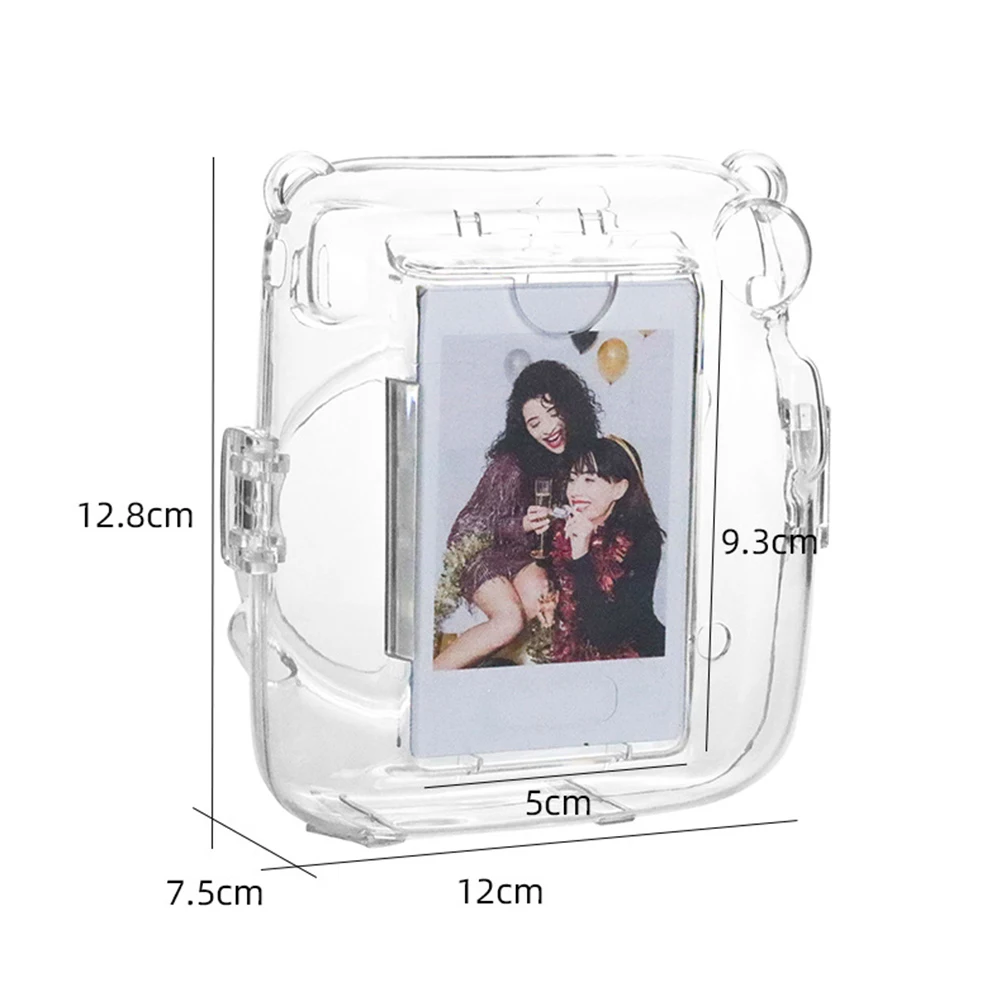 3피스 세트 보호 케이스 커버 가방(스티커 및 어깨끈 포함) 카메라 가방 인스탁스 미니 11 액세서리용 사진 가방