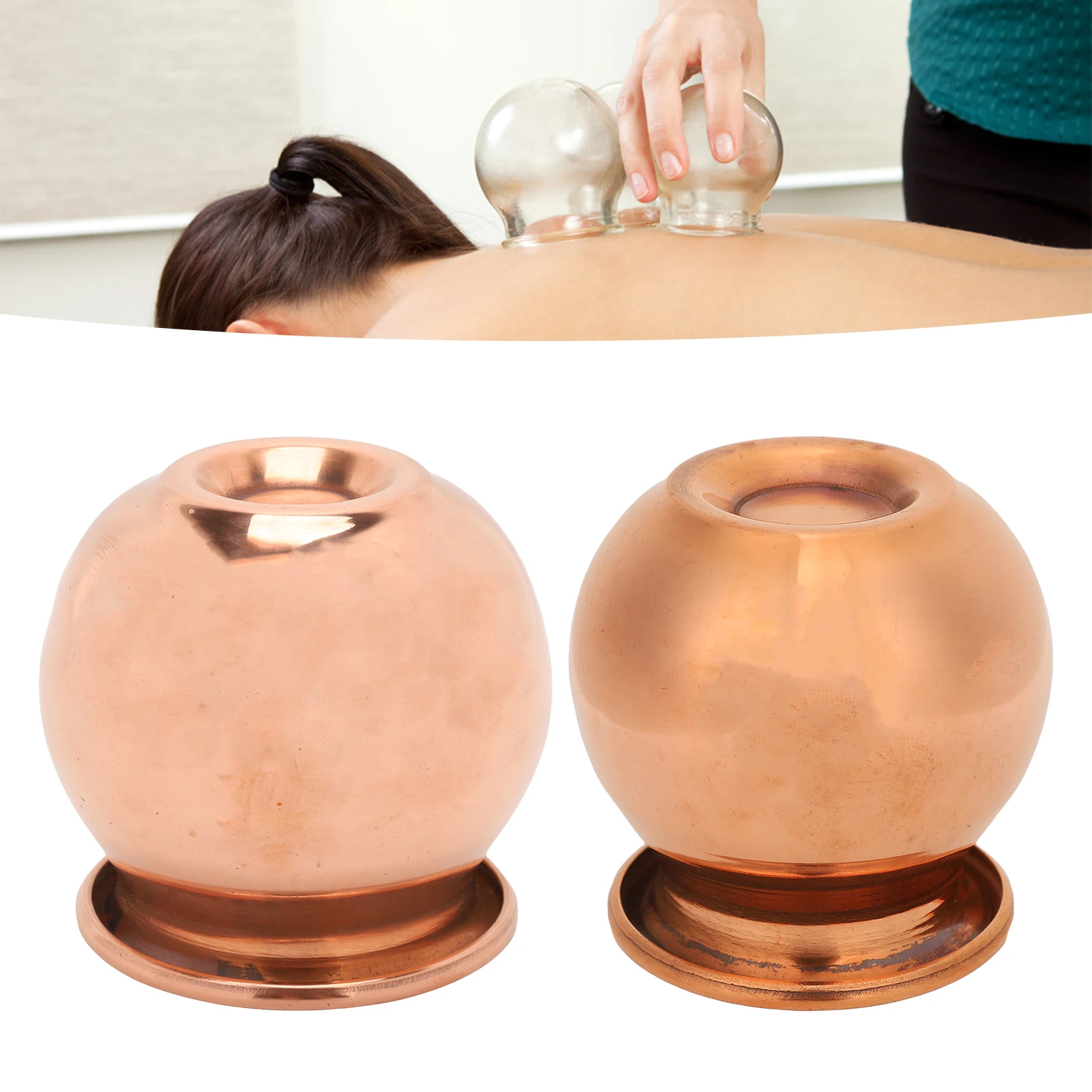 

Vacuum Copper Suction cupping cup Portable Wide Mouth Cupping Massage Jar Therapy Body Cupping Massage Medical Body Relax Stress