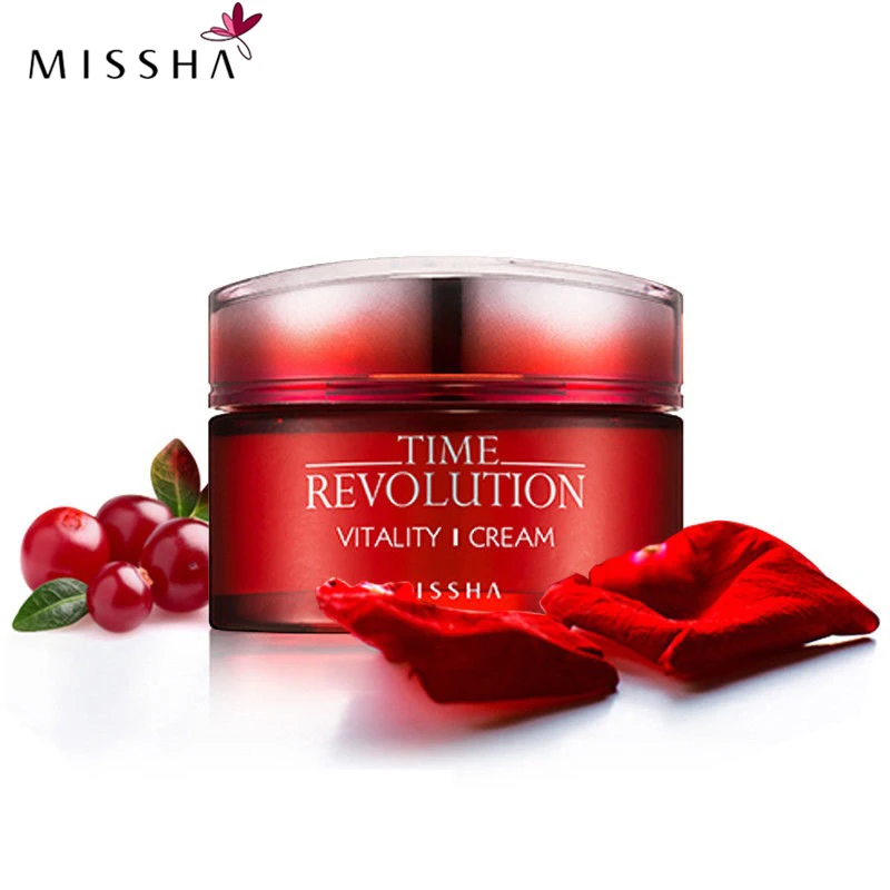 MISSHA Time Revolution Vitality Cream 50ml Facial Care Firming Anti-Aging Whitening Moisturizing Face Serum Korea Cosmetics aravia professional оживляющая сыворотка флюид vitality serum