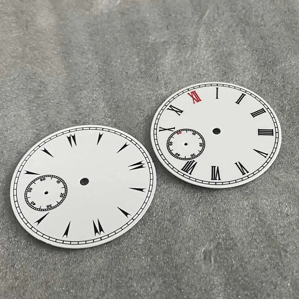 White Watch Dial 38.8mm Retro Men's Watch Replacement Parts Watches Faces for ETA6497 ST3600 Movement
